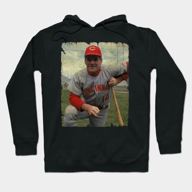 Pete Rose in Cincinnati Reds, 1963 Hoodie by PESTA PORA